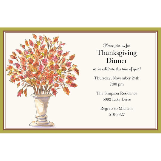 Autumn Vase Invitations